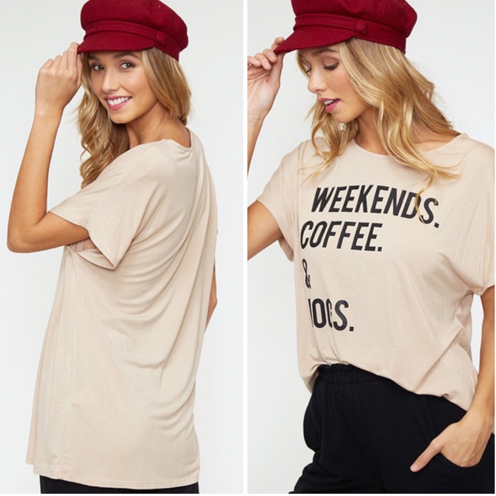 Weekends Coffee Dogs Tee - Picture 2 of 2
